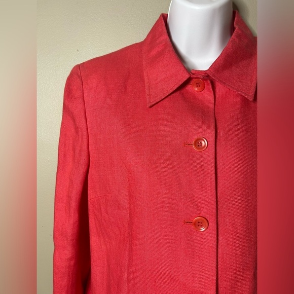 NWT Talbots Linen Blazer Womens Size
12P Petite Coral Business Layer Breathable - Picture 8 of 11